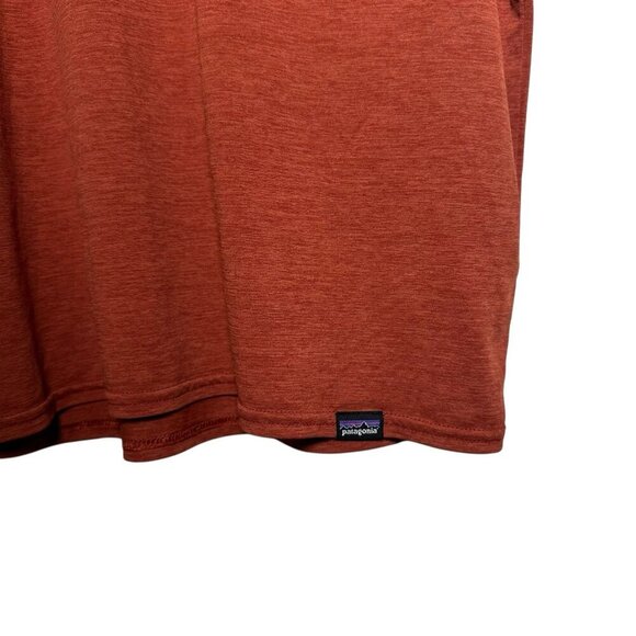 Patagonia Men's Small Orange Red Capilene S/S Guitar Graphic Live Simply T-Shirt - Picture 4 of 7